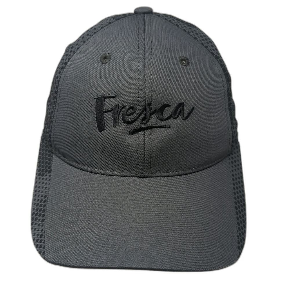 Sport-Tek Baseball Cap Gray One Size Fresca Logo Mesh Back Strapback Hat Hex
